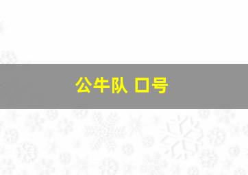 公牛队 口号